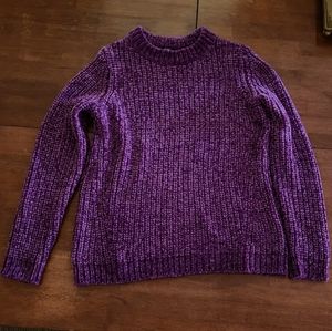 TALBOTS SWEATER, 100% POLYESTER, PURPLE COLOR, SIZE Mp